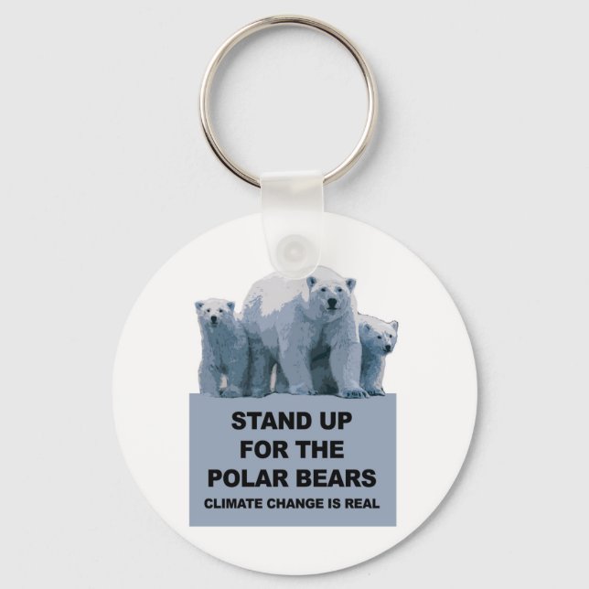 Stå upp för Polarna Bears Nyckelring (Framsida)