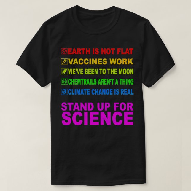 Stå upp för Science Classic TShirt T Shirt (Design framsida)