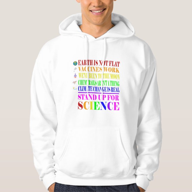Stå upp för Science Funy och REAL Hoodie (Framsida)