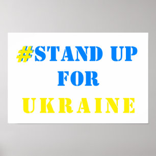 # Stå upp för Ukraina - Frihet - Ukrainas Flagga Poster