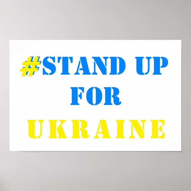 # Stå upp för Ukraina - Frihet - Ukrainas Flagga Poster (Framsidan)