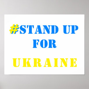 # Stå upp för Ukraina - Frihet - Ukrainas Flagga Poster