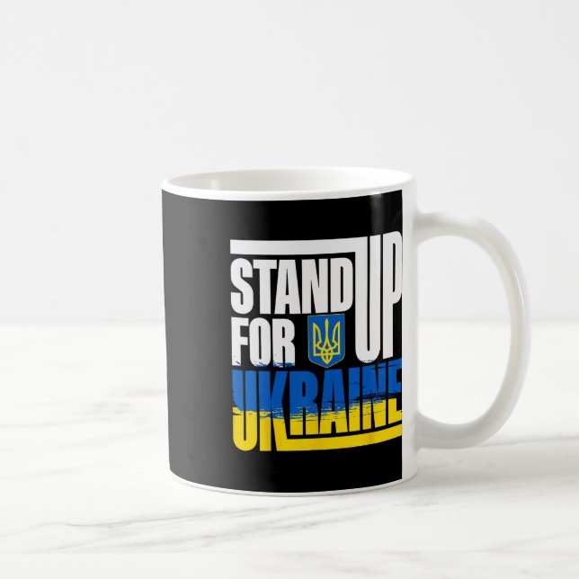 Stå upp för Ukraina Supporter gåva Kaffemugg (Höger)