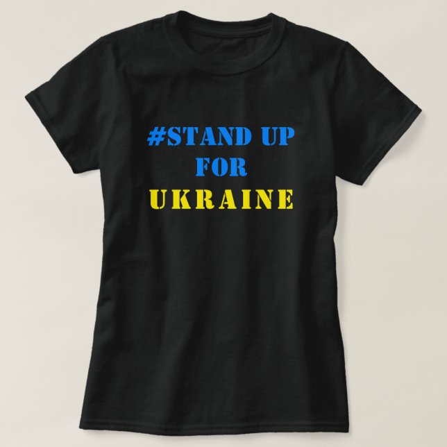 Stå Upp För Ukraina T-Shirt Stöd Frihet (Design framsida)
