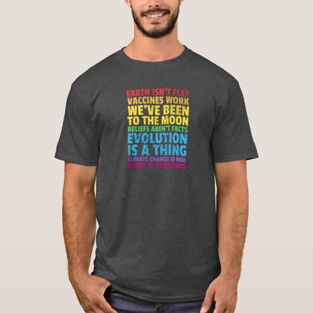 "Stå upp för vetenskapen" T Shirt (Framsida)