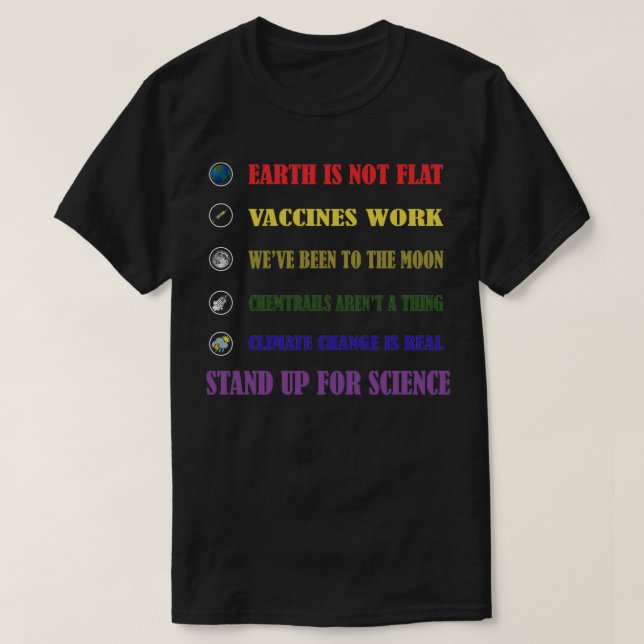 Stå upp för vetenskapen  t shirt (Design framsida)
