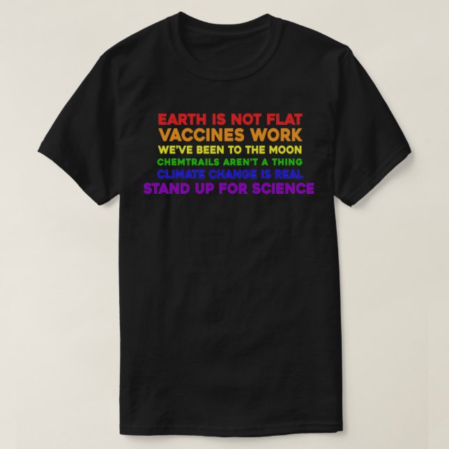 Stå upp för vetenskapen t shirt (Design framsida)