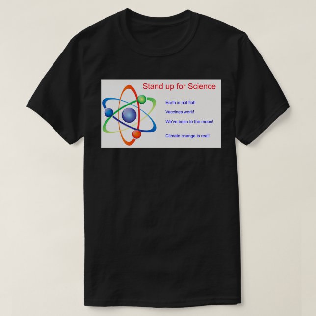 Stå upp för vetenskapen t shirt (Design framsida)