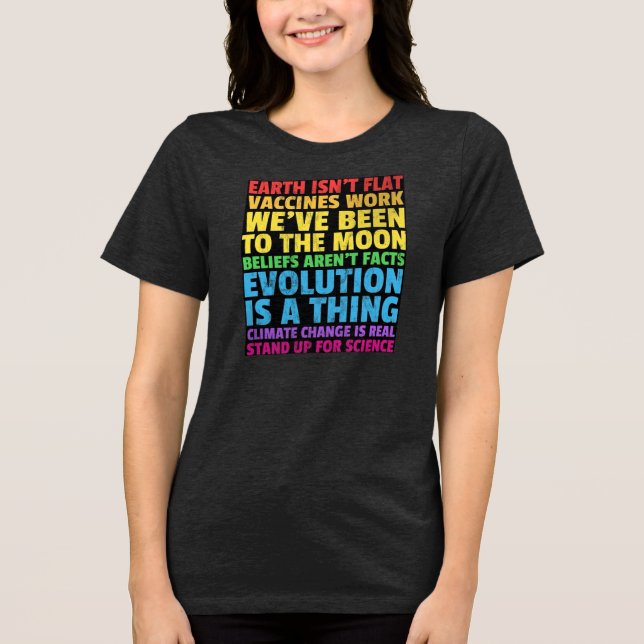 "Stå upp för vetenskapen" T Shirt (Framsida)
