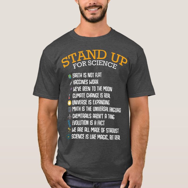 Stå upp för vetenskapens klimatförändringsfysik t shirt (Framsida)