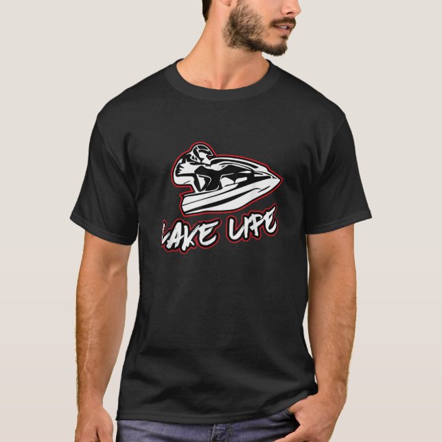 Stå upp Jet Ski Sjö Life 2 Stroke T Shirt (Framsida)