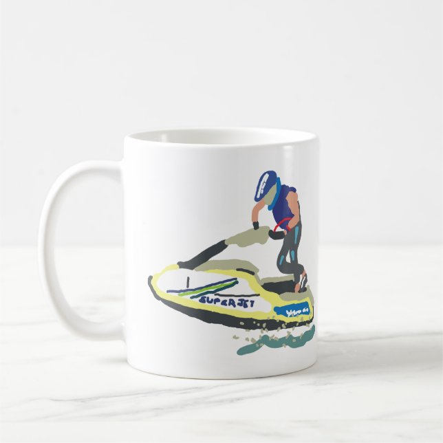 Stå upp Jet Ski SuperJet Kaffemugg (Vänster)