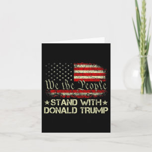 Stå upp med Donald Trump Support Pro Trump America Kort
