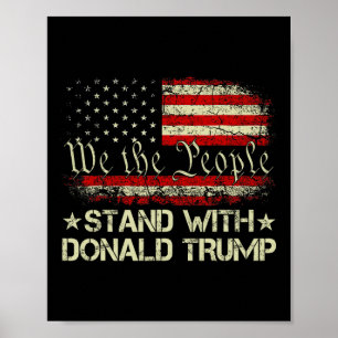 Stå upp med Donald Trump Support Pro Trump America Poster