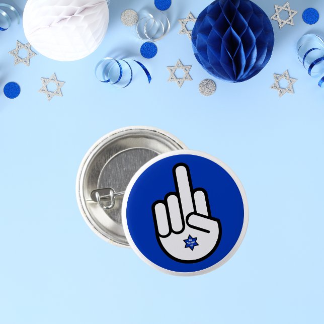 Stå upp med Israel, Mitten Finger Hamsa Knapp (Skapare uppladdad)