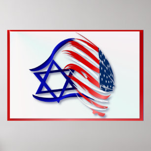 Stå upp med Israels varvsskylt Poster