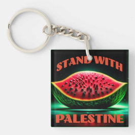 Stå upp med Palestina Solidarity Acrylic Keychain
