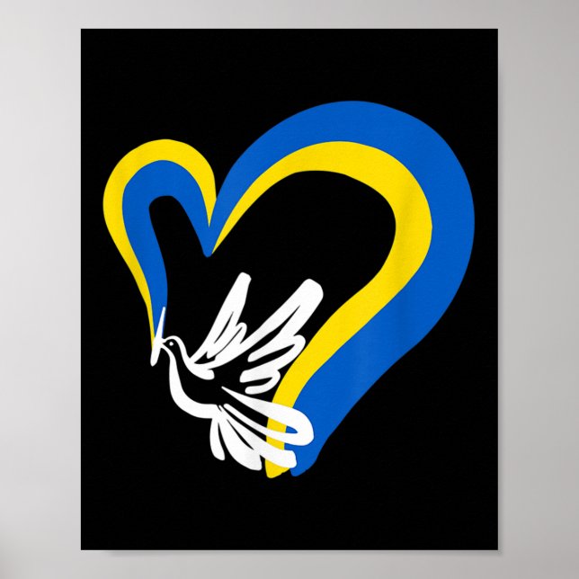 Stå upp med Ukraina Dove World Peace Strong Ukrain Poster (Framsidan)