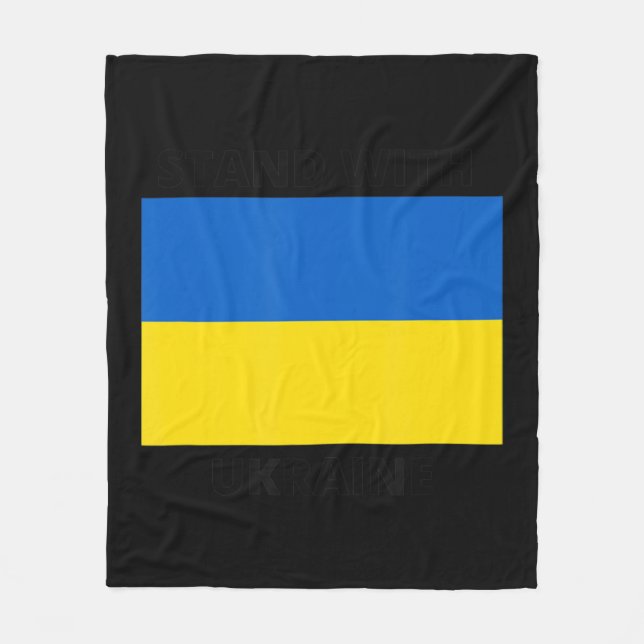 Stå upp med Ukraina Fleecefilt (Framsidan)