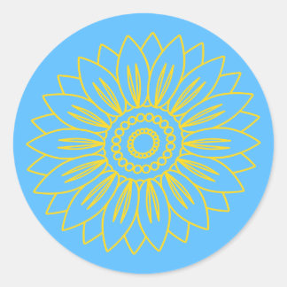 Stå upp med Ukraina Runt Klistermärke