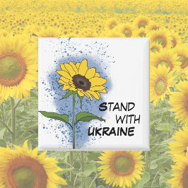 Stå upp med Ukraina Solros Magnet