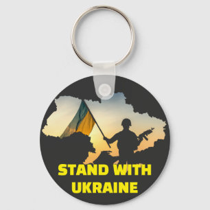 Stå upp med Ukraina - Stöd och solidaritet Nyckelring