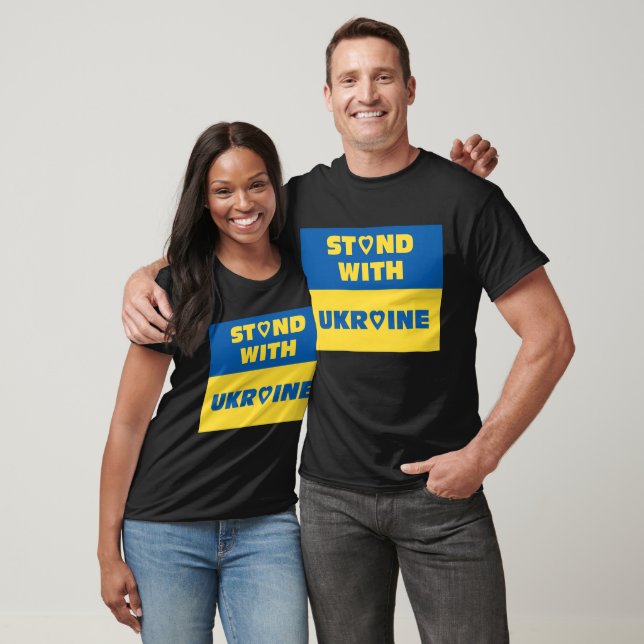 Stå upp med Ukraina T Shirt (Unisex)