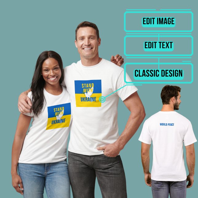 Stå upp med Ukraina T Shirt (Please enjoy our design and see the others in the collection.)