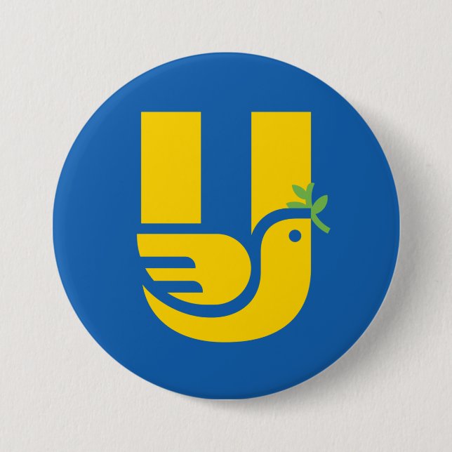Stå upp med Ukraina | UA Peace-knapp Knapp (Framsida)