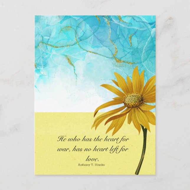 Stå upp med Ukraina Vykort (Framsida)