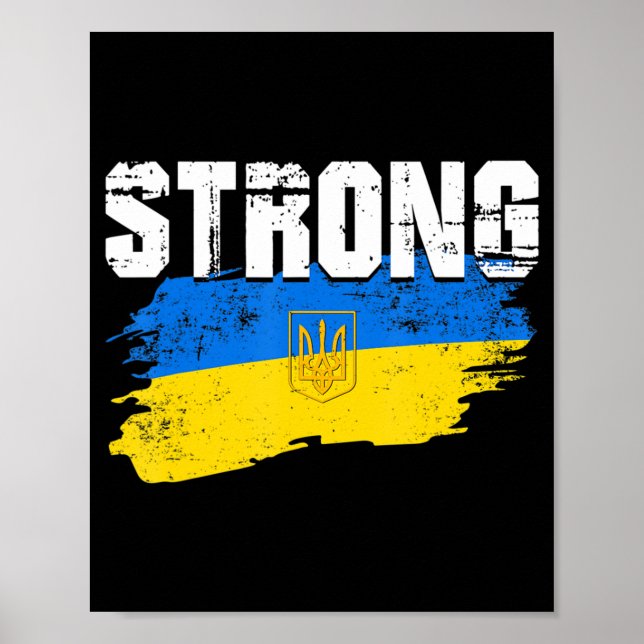Stå upp med Ukrainas Kärlek Support Ukraina Manar  Poster (Framsidan)