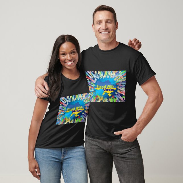 Stå upp med Ukrainas stöd Ukraina T Shirt (Unisex)