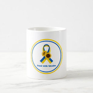 Stå upp med Ukrainas supportmenyfliksområde Kaffemugg