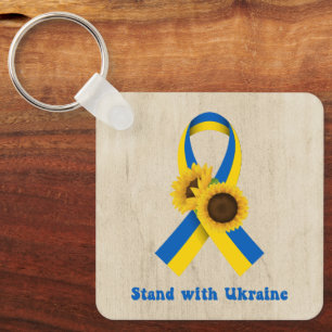 Stå upp med Ukrainas supportmenyfliksområde  Nyckelring