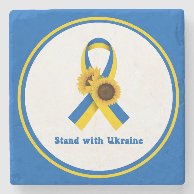 Stå upp med Ukrainas supportmenyfliksområde Stenunderlägg (Framsidan)