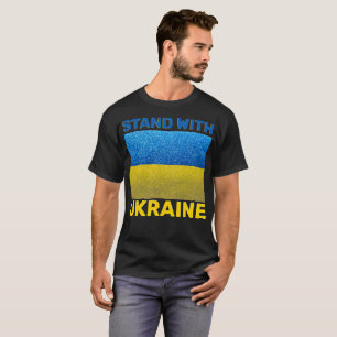 Stå upp med Ukrainas världsfred i Ukraina Glitter T Shirt