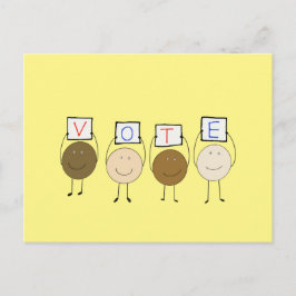 Stå upp och rösta vykort