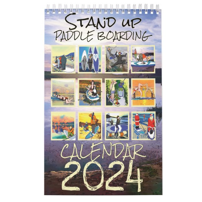 Stå upp Paddle Board Calendar 2024 Kalender (Omslag)