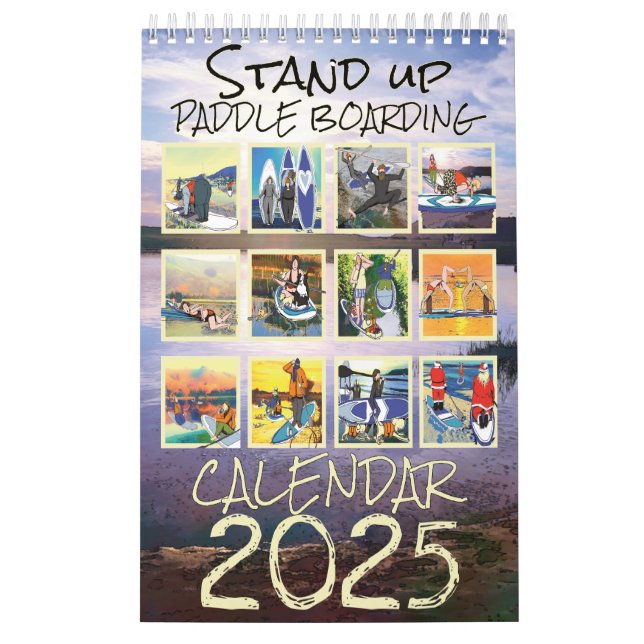 Stå upp Paddle Board Calendar 2025 Kalender (Omslag)