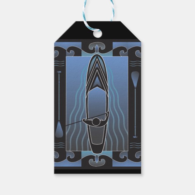 Stå upp padleboard presentetikett (Framsidan)