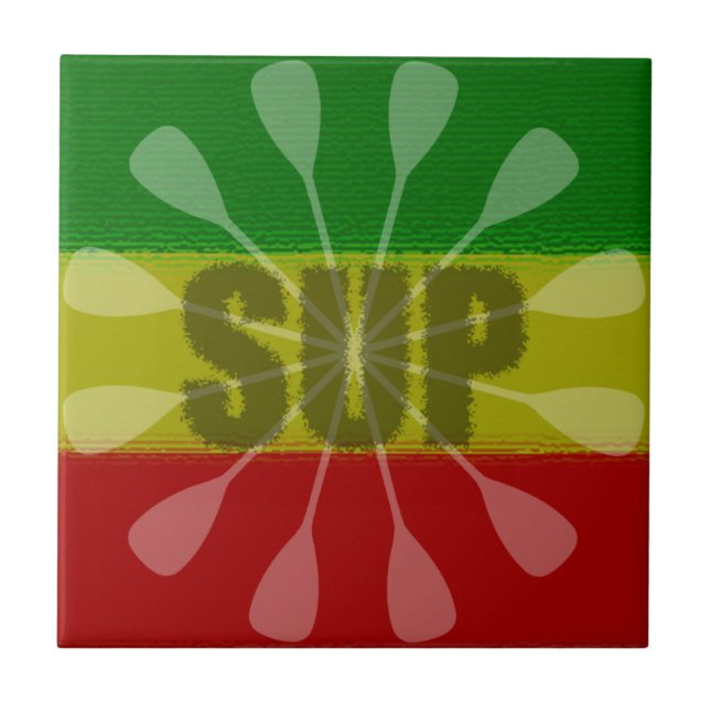 Stå upp-pålägg, Paddle Twirl Kakelplatta (Framsidan)