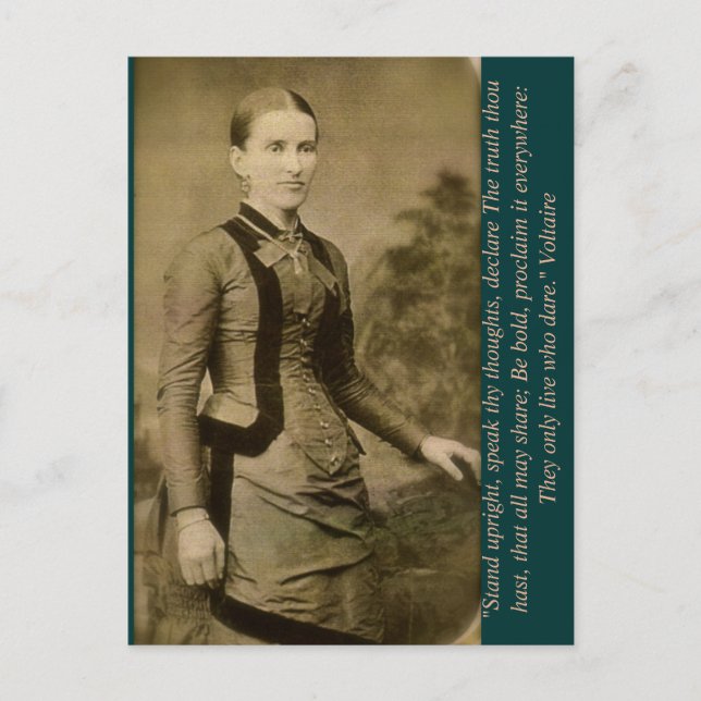 Stå upprätt, tala dina tankar, förklara sanningen. vykort (Framsida)