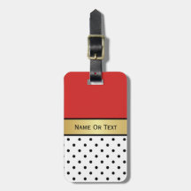 Stå ut från Kråka Red White Black Polka dots