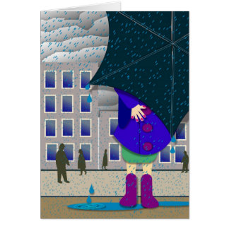 stå ut i regna hälsningskort