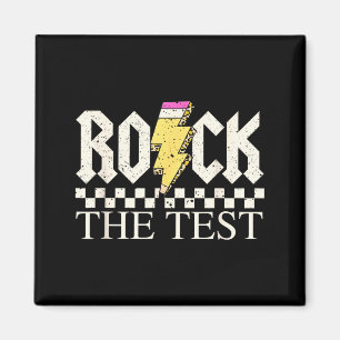 Staar Statligt Provdag Rock Testet ABCD Lärare Magnet