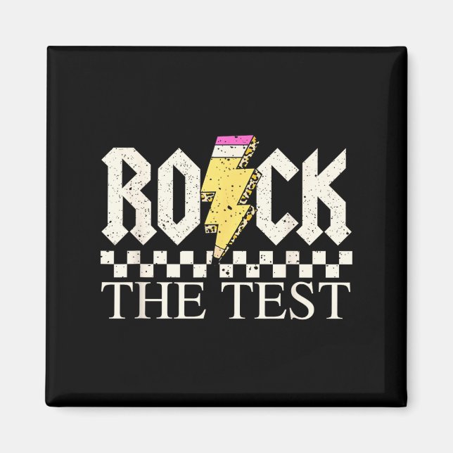 Staar Statligt Provdag Rock Testet ABCD Lärare Magnet (Framsidan)