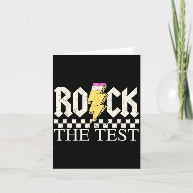 Staar Statligt Testdag Rock Testet ABCD Lärare Kort (Framsida)