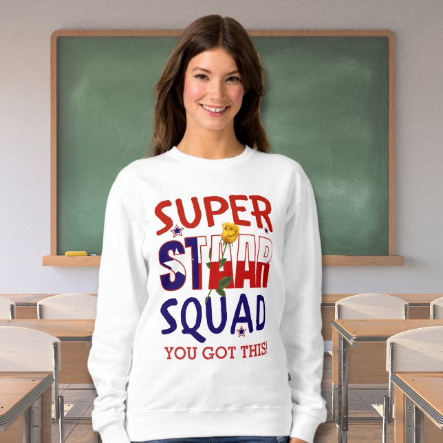 Staar Teacher Texas Test Day Superstar Squad T Shirt (Skapare uppladdad)