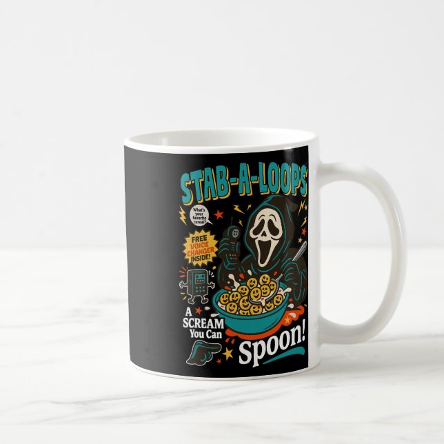 Stab-a-loops Horror Cereal Box Halloween Killer Br Kaffemugg (Höger)