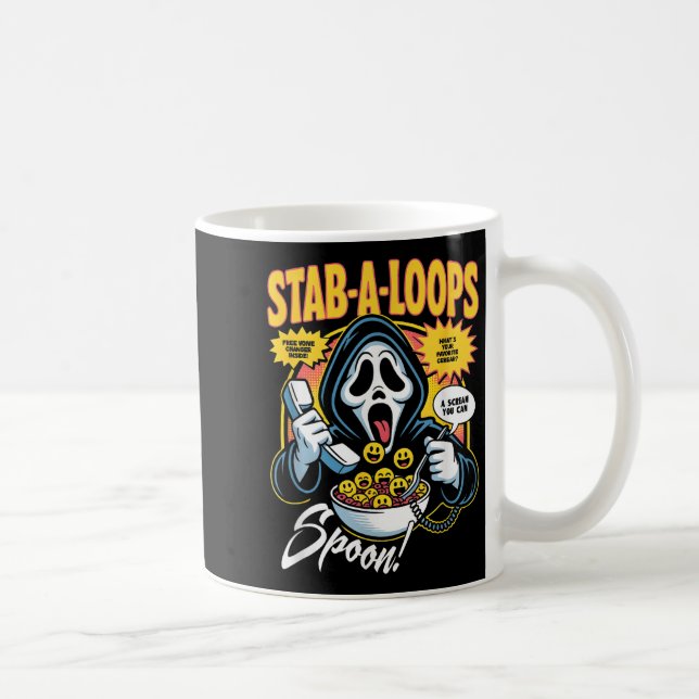 Stab-a-loops Skräck Cereal Box Halloween  Kaffemugg (Höger)